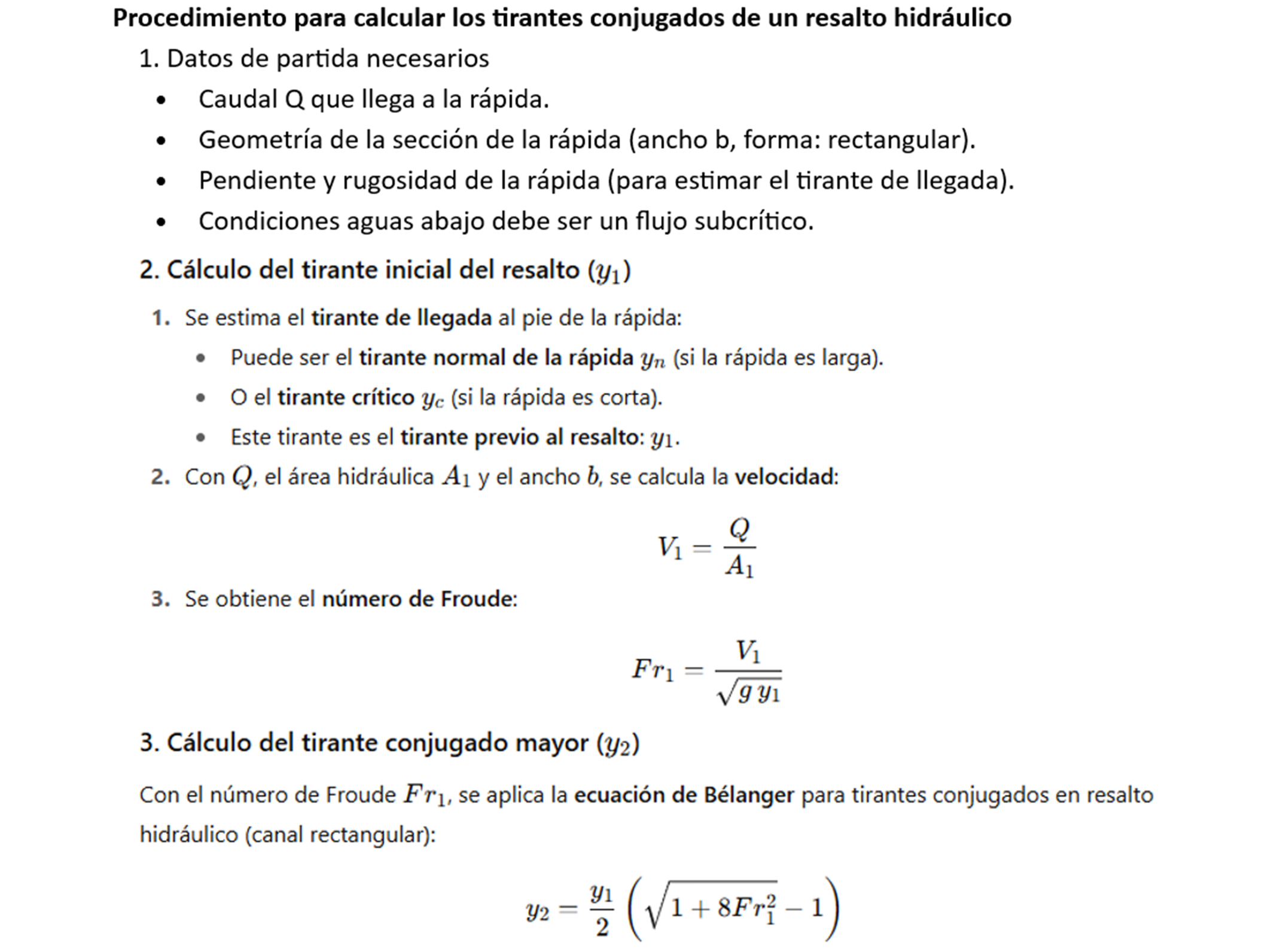 Procedimiento de cálculo